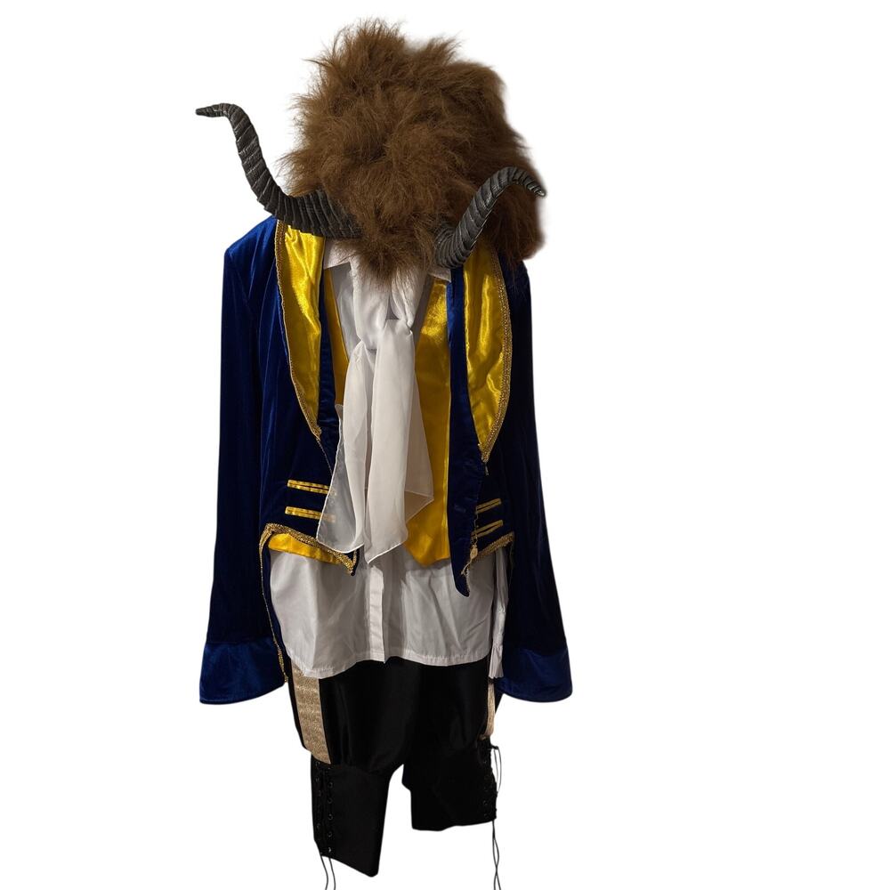Beast men’s costume size XL. 6 piece. Including tuxedo jacket, hood with horns.